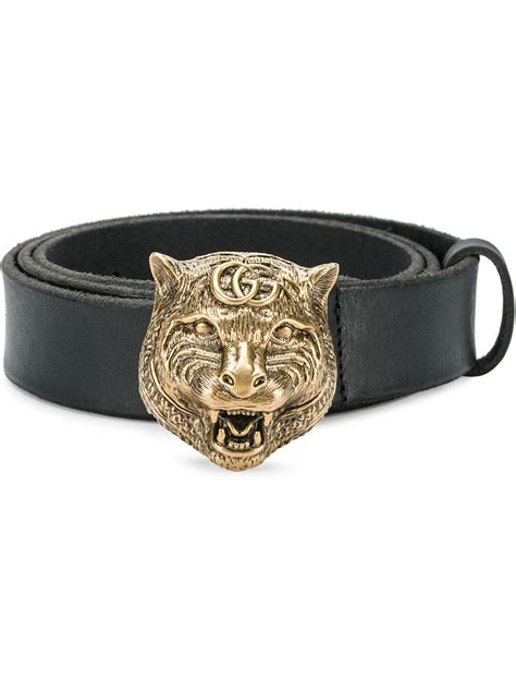 gucci men tiger heaf buckle|Gucci Men's Leather Belt with Tiger Buckle .